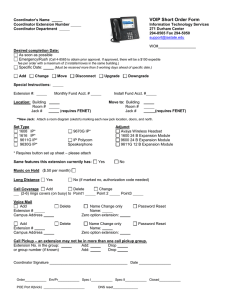 Voice Short Order Form