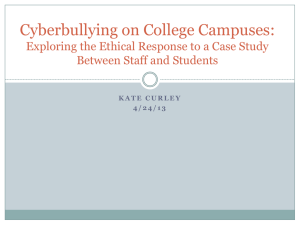 Cyberbullying on College Campuses: Exploring the Ethical