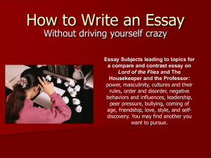 How to Write an Essay compare and contrast