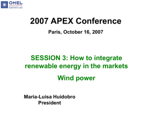 Wind Power in the Spanish market