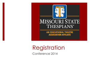 Registration - Missouri State Thespians