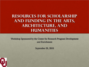 A_and_H_Workshop_Publish - Center for Research Program