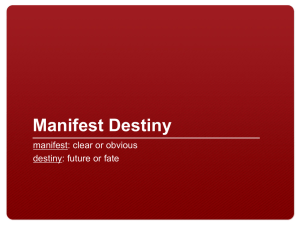 Manifest Destiny manifest