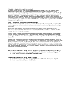 What is a Student Growth Percentile? A Student Growth Percentile