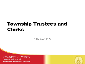 Township Trustees and Clerks - Iowa State Association of Counties