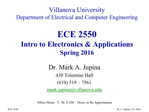 course overview and syllabus - Department of Electrical and