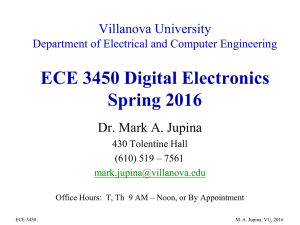 ECE 3450 Digital Electronics - Department of Electrical and