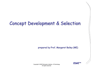 Concept Development - EDGE - Rochester Institute of Technology