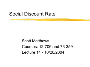 Social Discount Rate Government BCA/Discount Rates EPA