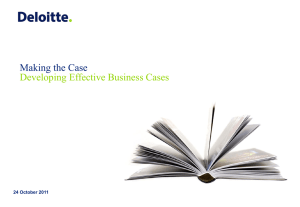 BIT-Queen*s University An introduction to Business Cases Setting