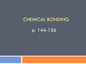 Chemical Bonding - Solon City Schools
