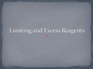 Limiting and Excess Reagents