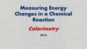 Calorimetry PowerPoint Feb 2015