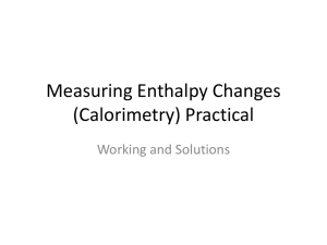 Measuring Enthalpy Changes (Calorimetry) Practical