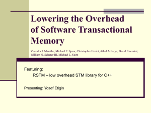 Lowering the Overhead of Software Transactional Memory