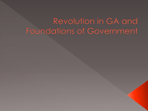 Revolution in GA and Foundations of Government
