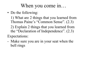 Chapter 3: Steps Leading to The Constitution