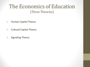 Cultural Capital Theory