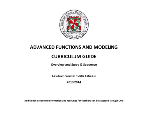 Advanced Functions and Modeling Semester Overview