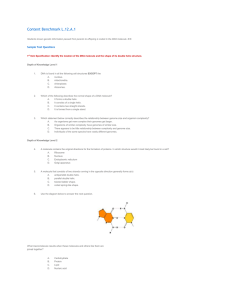 Content Benchmark L.12.A.1 Students known genetic information