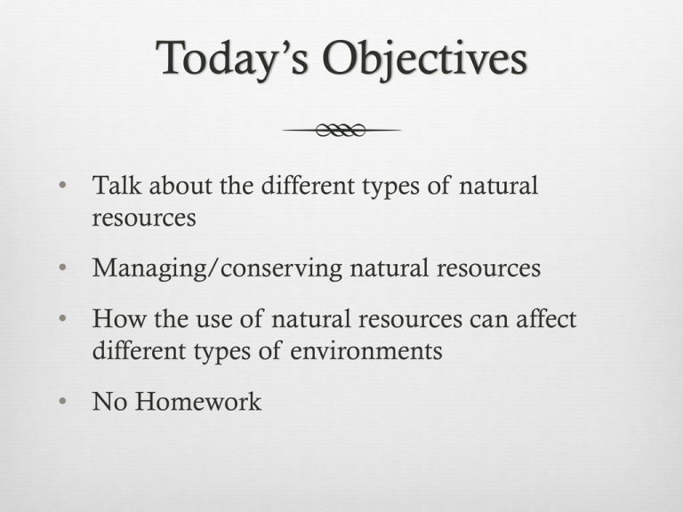 Name The Four Types Of Natural Resources