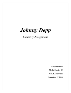Celebrity Assignment-Johnny Depp