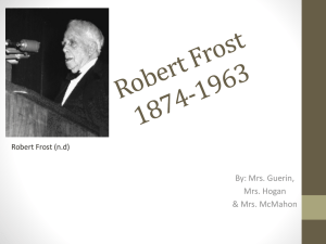 About Robert Frost PowerPoint
