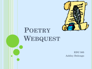 Poetry Webquest