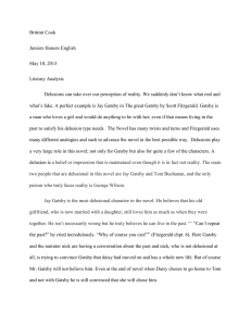 Gatsby Essay May 2013