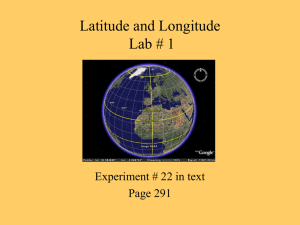 Lab # 21 Latitude and Longitude