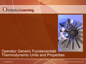Thermodynamic Units and Properties PPT