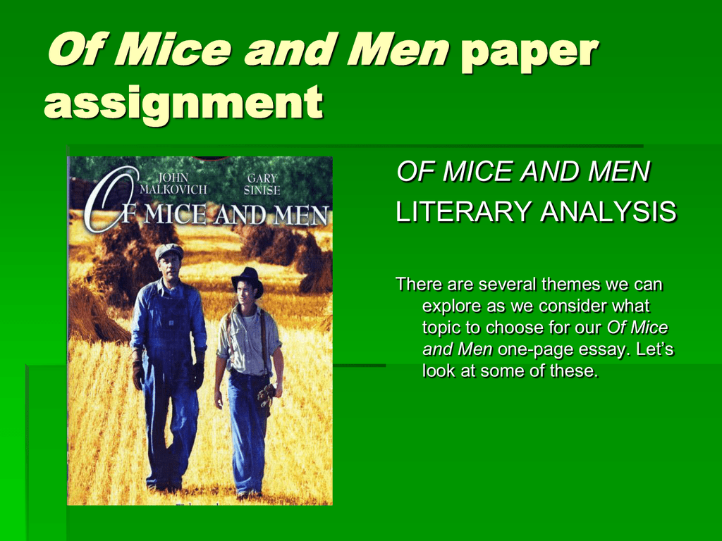 what are some symbols in of mice and men
