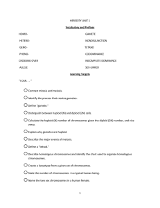 HEREDITY UNIT 1 Learning Targets