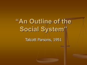 “An Outline of the Social System”