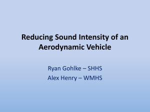 Reducing Sound Pressure of an Aerodynamic Vehicle