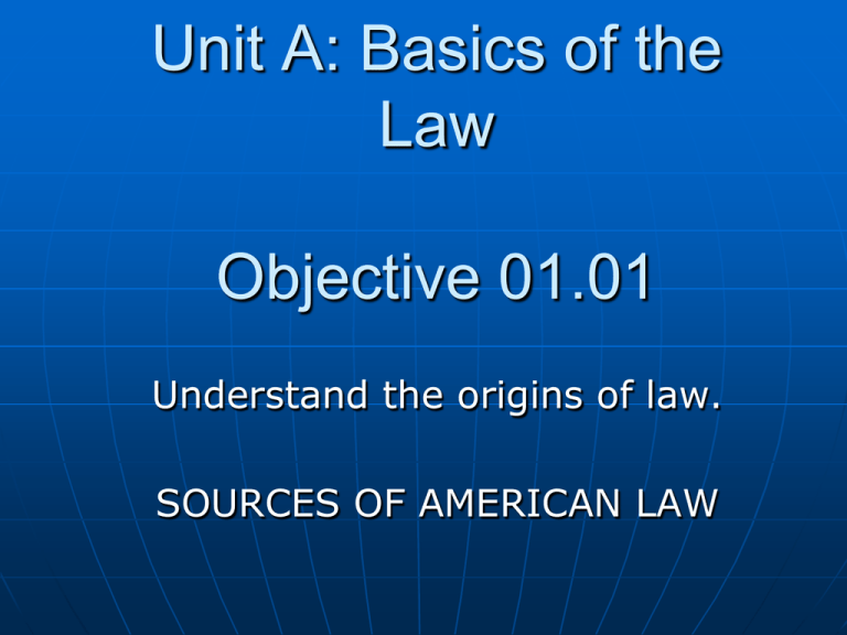 Sources Of American Law