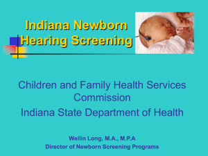 Indiana Newborn Screening - National Center for Hearing