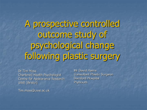 Plastic surgery efficacy for reducing psychological distress