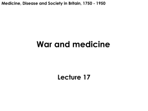 'War and medicine'