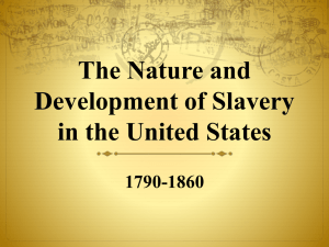 The Nature and Development of Slavery in the United States