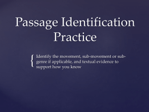 Passage Identification Practice