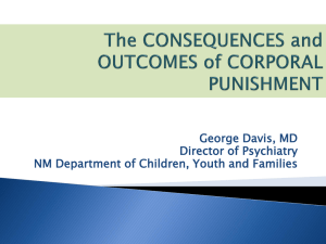 CORPORAL PUNISHMENT OF CHILDREN