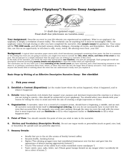 Narrative Or Descriptive Essayepiphany Narrative Essay Prompt Science In Daily Life Essay also How To Make A Thesis Statement For An Essay Business Plan Writers Birmingham
