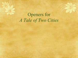 Openers for A Tale of Two Cities