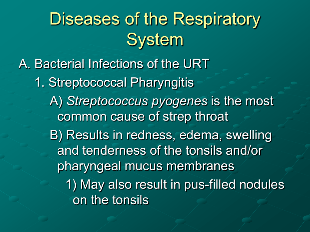 Diseases Of The Respiratory System