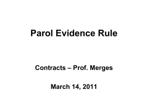 Parol Evidence Rule