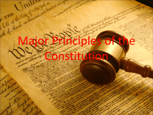 Major Principles of the Constituion