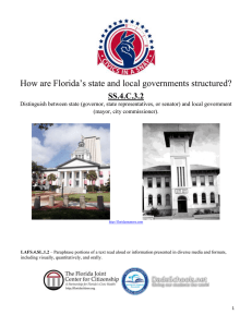 SS4C32 Florida's State and Local Government Structures