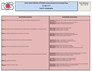 2014-2015 SOCIAL STUDIES Instructional Curriculum Plan Grade