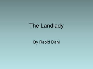 The Landlady vocabulary ppt